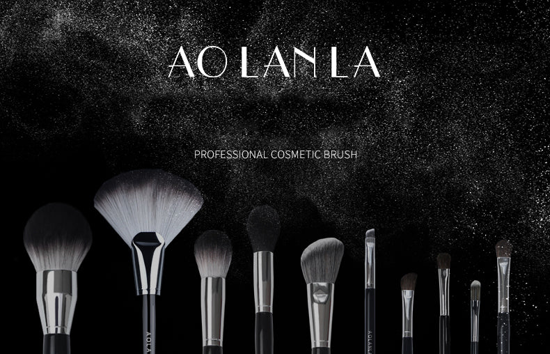 AOLANLA American professional master eye shadow brush set dizzy dye brush imported horse hair animal hair 3 sets of eye makeup brush portable makeup tool set