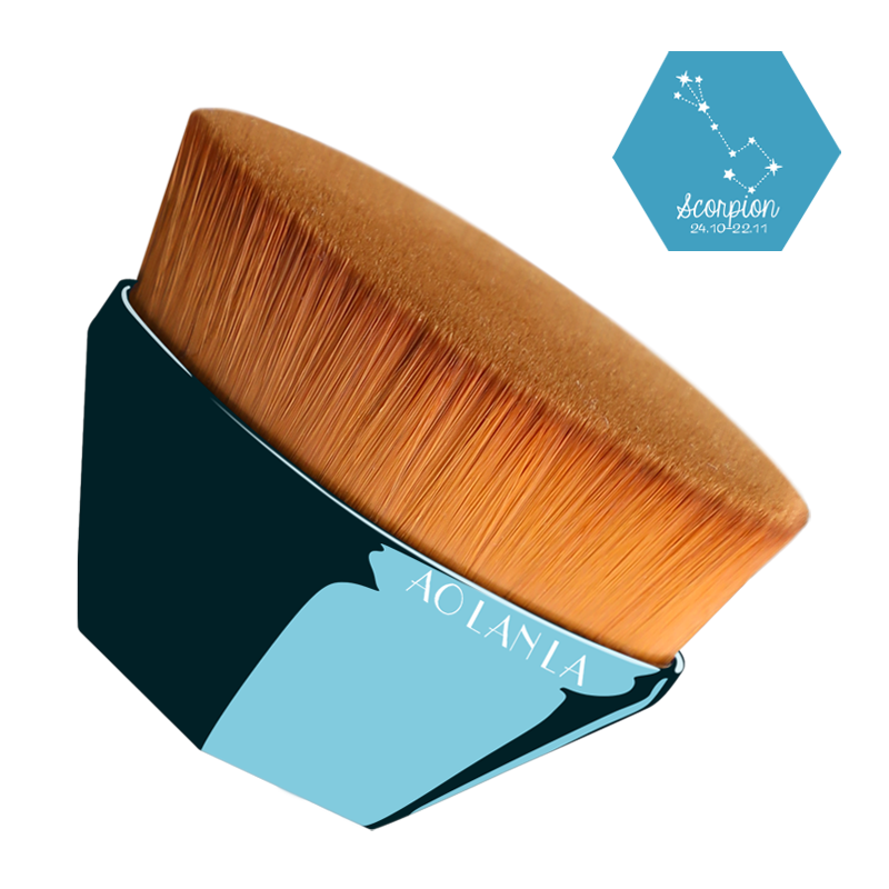 AOLANLA  Blue Constellation 55# foundation brush natural traceless magic brush portable with gift box