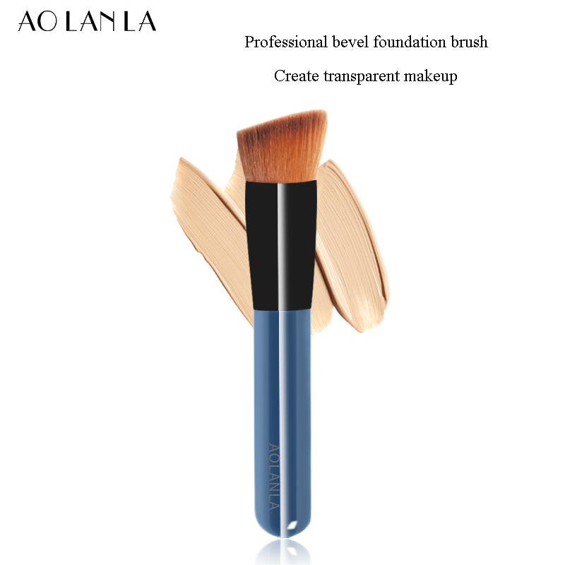 AOLANLA American Masters Professional Makeup Brush Set 11 sets of Powder powder Blush brush Highlight Brush Eyeshadow Brush Beauty Brush with makeup bag +Bevel foundation brush