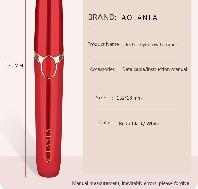 AOLANLA Electric Rechargeable Eyebrow Trimmer  Safety Automatic Eyebrow Shaving