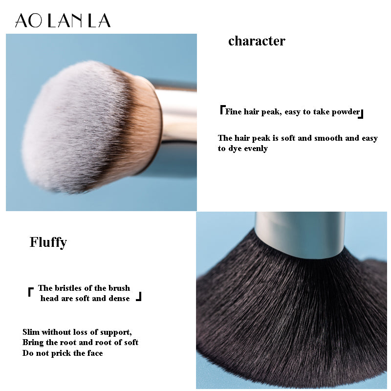 AOLANLA American Master 12 Pieces makeup brush set Foundation blush brush, eye shadow brush, Loose powder, concealer brush, animal wool beauty tool