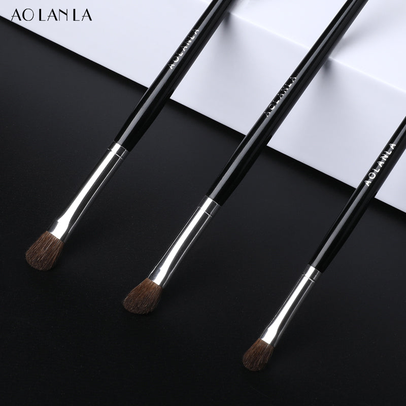 AOLANLA American professional master eye shadow brush set dizzy dye brush imported horse hair animal hair 3 sets of eye makeup brush portable makeup tool set