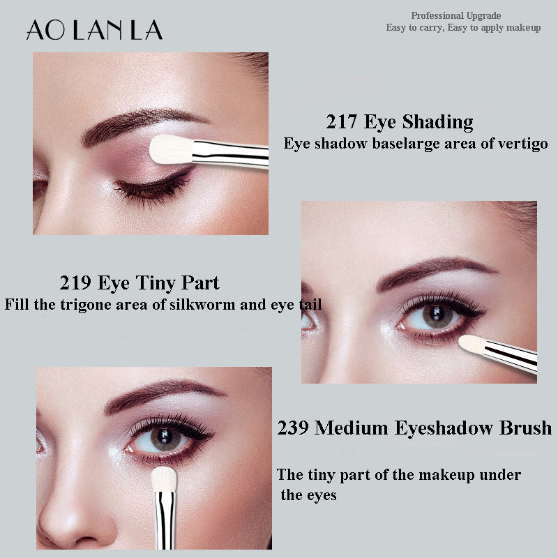 AOLANLA-Three Eyeshadow Brush Sets- 217 Eye Shading-219 Eye Tiny Part Brush-239 Medium Eyeshadow Brush