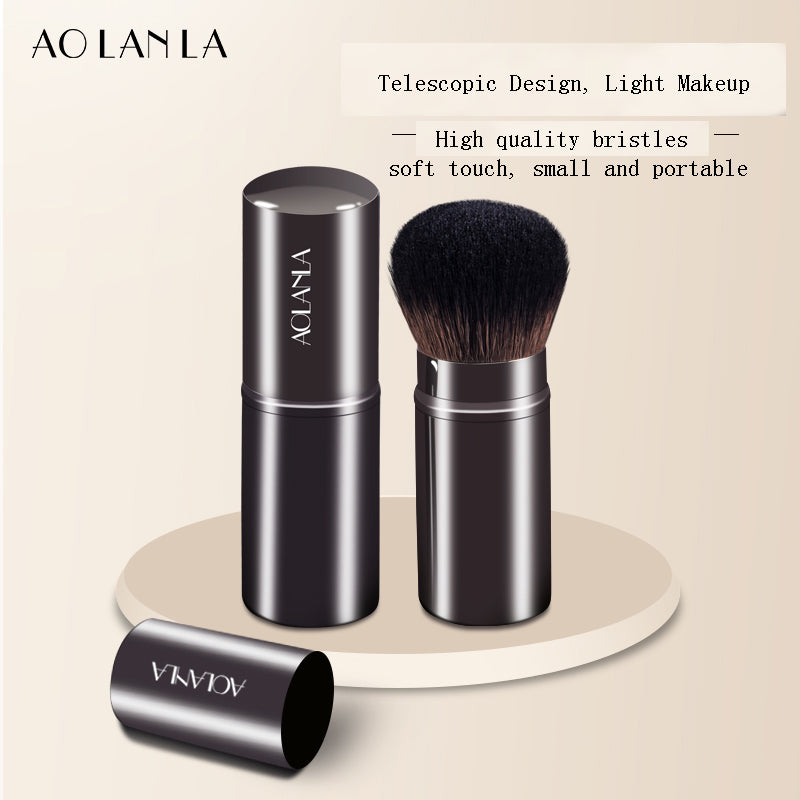 AOLANLA Portable Retractable loose paint with brush bag Blush brush honey paint set Makeup, Trim, Highlight brush Beauty brush Makeup brush tool