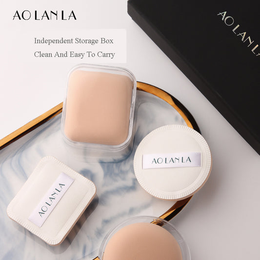 AOLANLA Cotton candy air cushion powder puff sponge powder foundation liquid makeup set makeup super soft do not eat powder two gift boxes