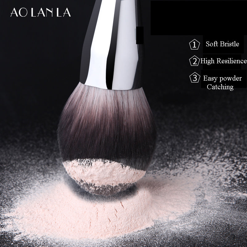 AOLANLA American Masters Professional Makeup Brush Set 11 sets of Powder powder Blush brush Highlight Brush Eyeshadow Brush Beauty Brush with makeup bag +Bevel foundation brush