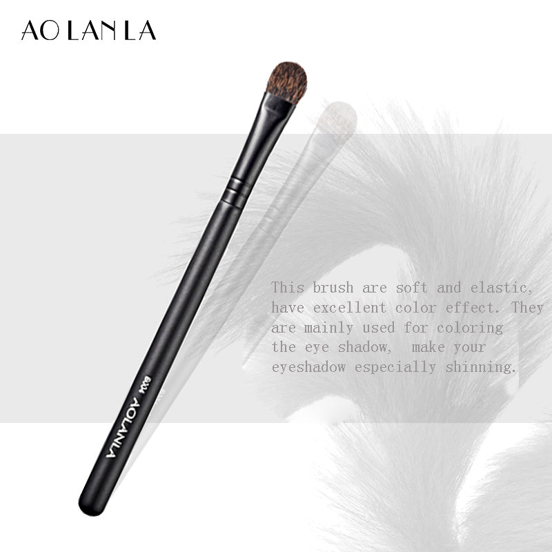 AOLANLA-ZHUMO Eyeshadow Brush Animal Hair Eye Dye Brush Brightening Coloring Portable Beauty Tool B004 Single Pack