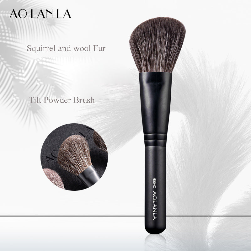 AOLANLA-ZHUMO Tilt Powder Brushes Portable Beauty Tool G5542 Single Pack