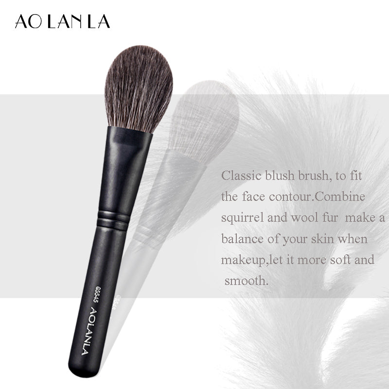 AOLANLA-ZHUMO Round Tip Blush Brushes Portable Beauty Tool G5545 Single Pack