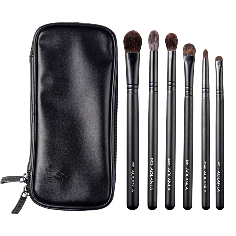 AOLANLA-ZHUMO  6-pieces Eyeshadow Brushes Set Squirrel Hair  Professional Set Brushes